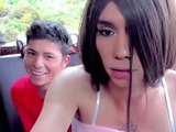 Shemale tranny amateur rammed in butt