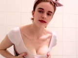 Wren Rhubarb – Girl-next-door during the heat wave gets wet